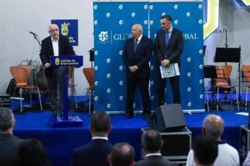 La fiesta aniversario de Global se celebró este miércoles en el Cabildo grancanario (Foto TA)